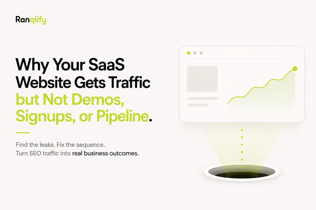 Why Your SaaS Website Gets Traffic but Not Demos, Signups, or Pipeline