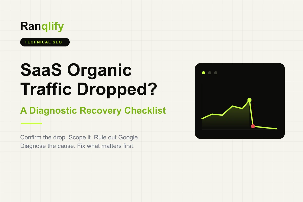 SaaS Organic Traffic Dropped? A Step-by-Step Diagnostic Checklist